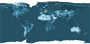 Position sur une mappemonde